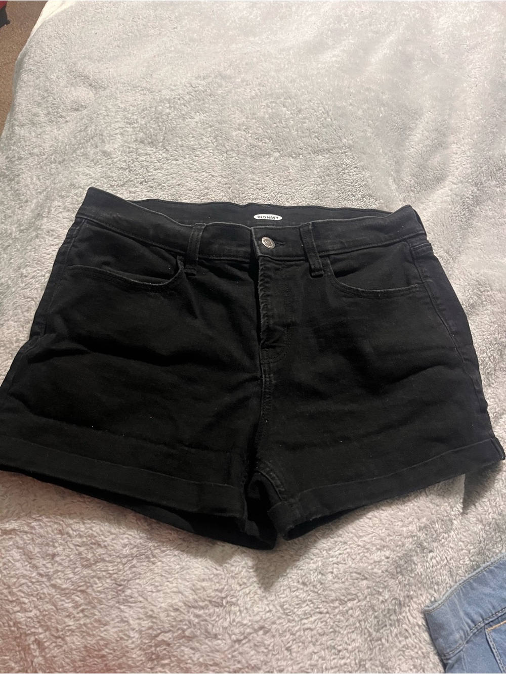 Old Navy Black Cuffed Denim Shorts